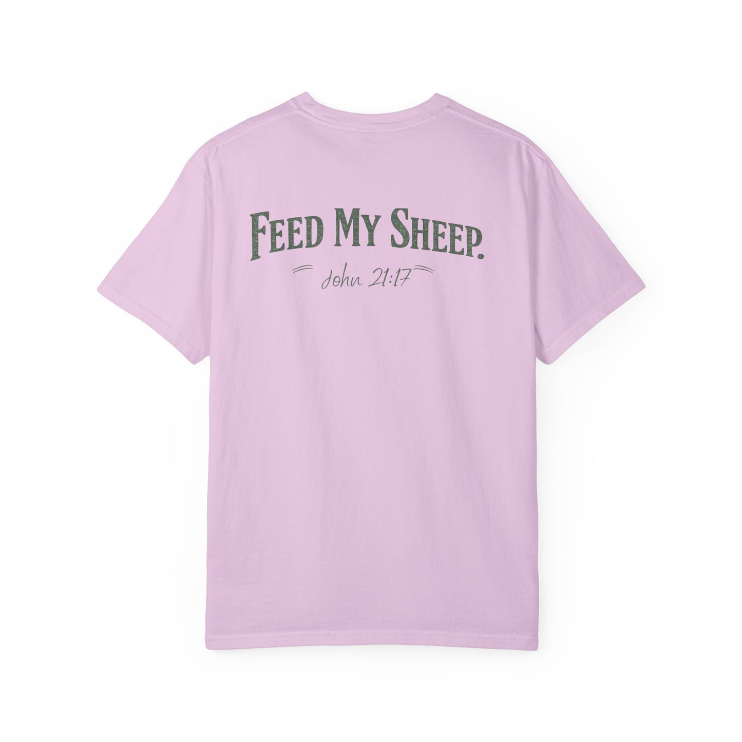 Feed My Sheep Bible Verse Spring T-shirt | Christian Scripture Tee