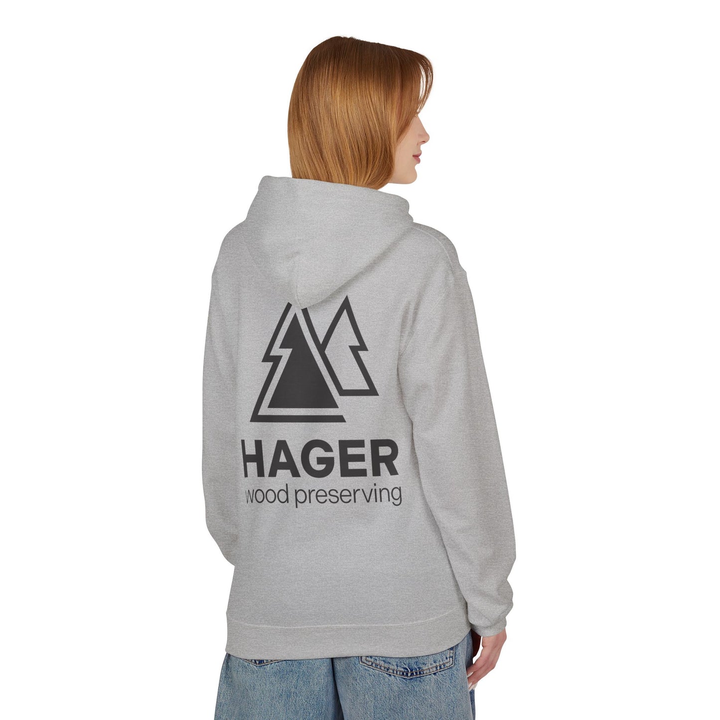 Hager Wood Preserving Hoodie — Logo Fleece Pullover