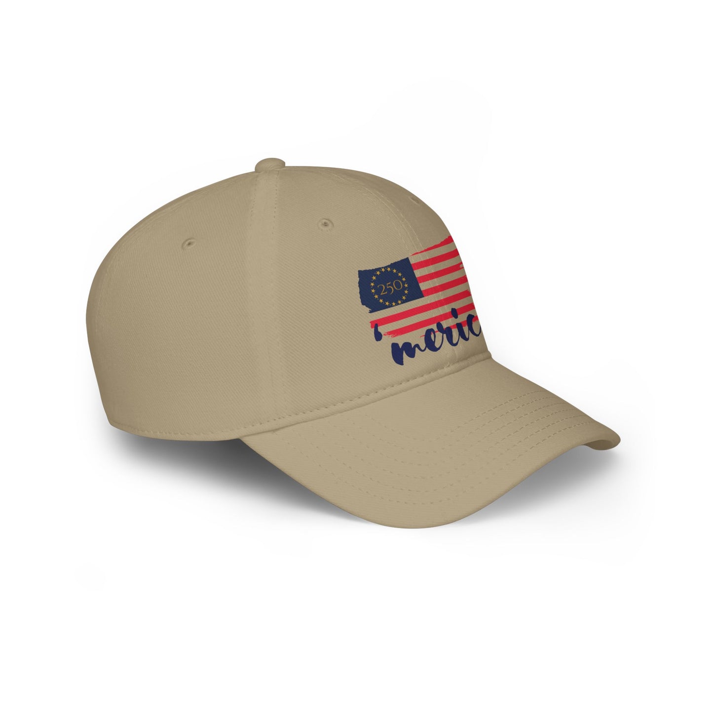 'Merica Rustic Flag Baseball Cap — 250 Year Patriotic Americana Hat