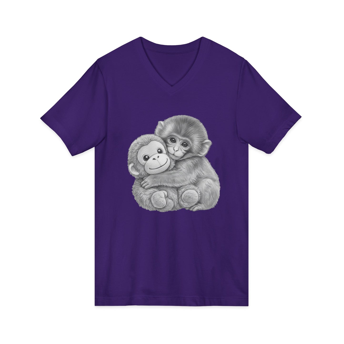 Monkey Punch V Neck Tee Shirt Soft aesthetic