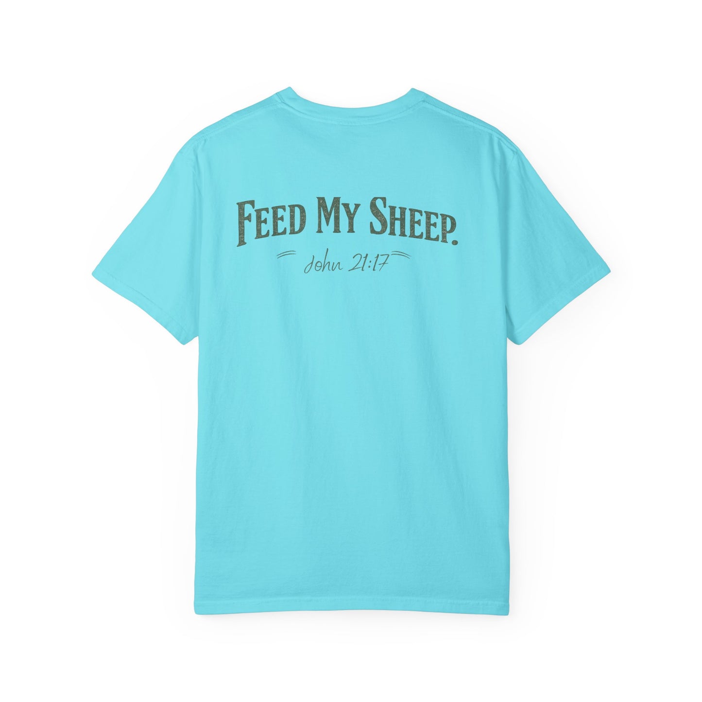 Feed My Sheep Bible Verse Spring T-shirt | Christian Scripture Tee