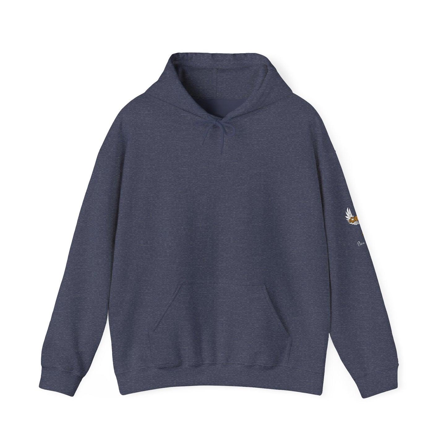 Dieu est Bon God is Good Hoodie with famous Faith Statement.  Gold Cross with white wings
