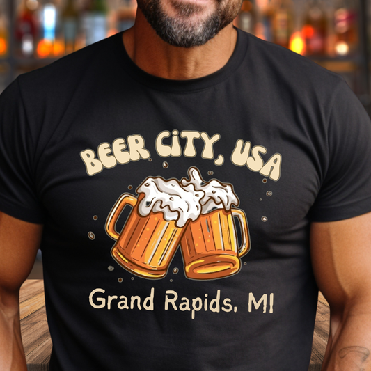 Michigan Craft Beer T-Shirt, Grand Rapids, MI, Beer City USA shirt Celebrate Beer Craft