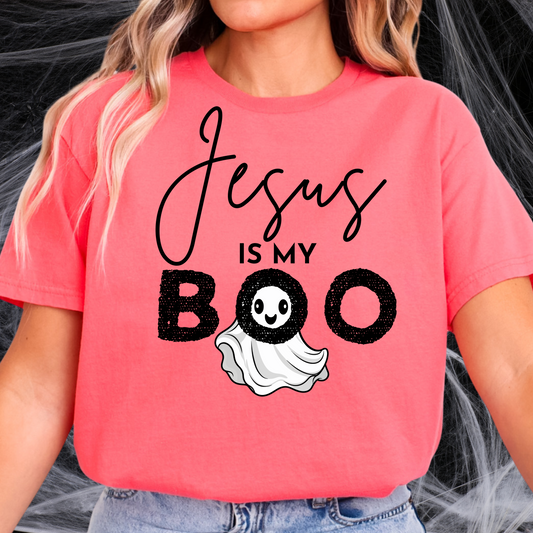 Jesus is My Boo Halloween T-Shirt, Funny Ghost Tee, Spooky Season Apparel, Fall Fashion, Halloween Gift Idea