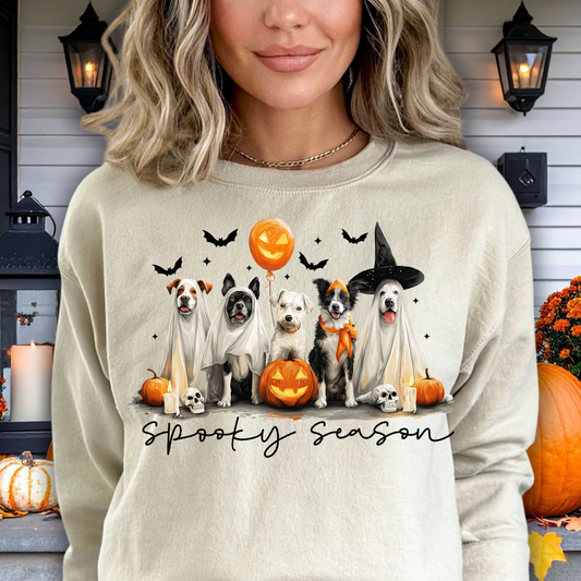 Cute Dogs Spooky Season Cozy Halloween sweatshirt