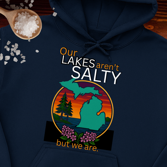 Our Lakes arent Salty But We are - Michigan Great Lakes hoodie