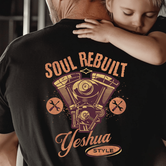 Soul Rebuilt Unisex Heavy Cotton Tee - Vintage Style T-Shirt, Graphic Tee, Faith-Based Shirt, Casual Wear, Gift for Him/Her
