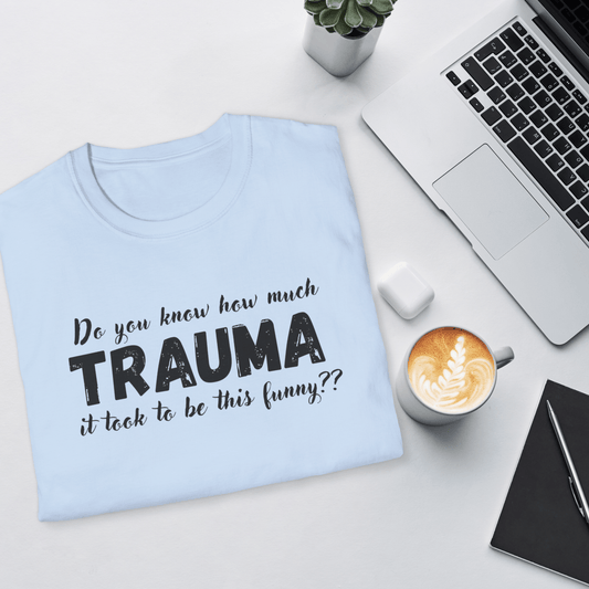 Silly Trauma Softstyle T-Shirt - Casual Humor Tee, Gift for Friends, Family Reunions, Self-Expression T-Shirt, Graphic Tee for Everyday
