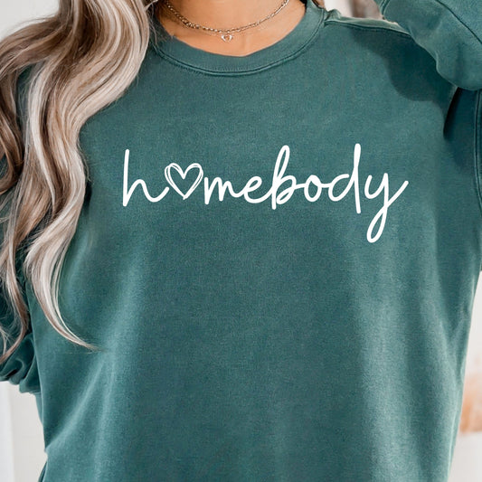 Homebody Comfort Colors® Crewneck | Cozy Fall & Winter Sweatshirt | Garment-Dyed Cotton | Boutique Loungewear Gift