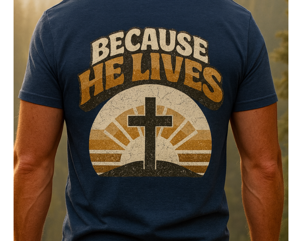Because He Lives - Faith Inspired Christian T-Shirt | Premium Cotton Tee