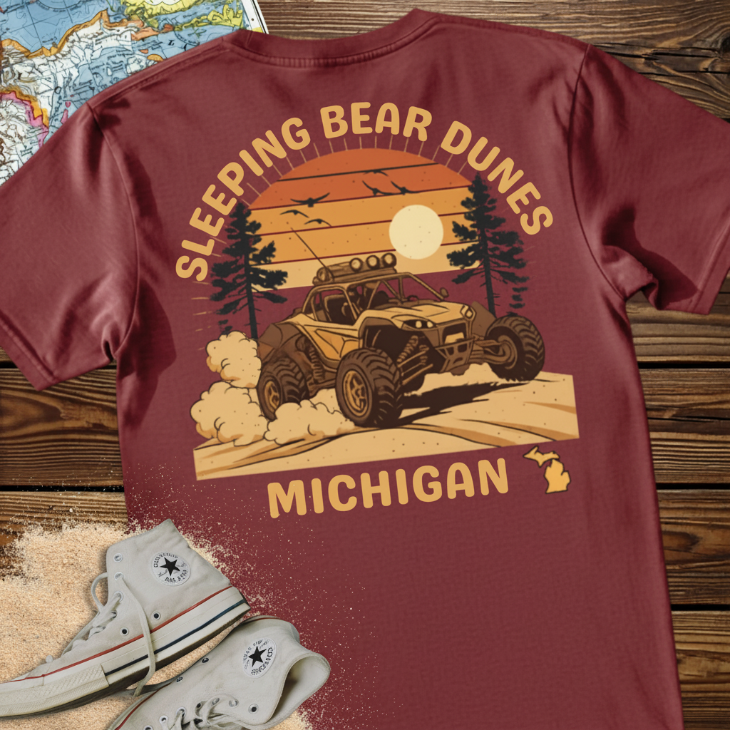 Sleeping Bear Dunes Dune Buggy Shirt • Michigan Sand Dunes Tee • Retro Off‑Road MI Adventure Shirt • Silver Lake Dunes Vacation Comfort Colors