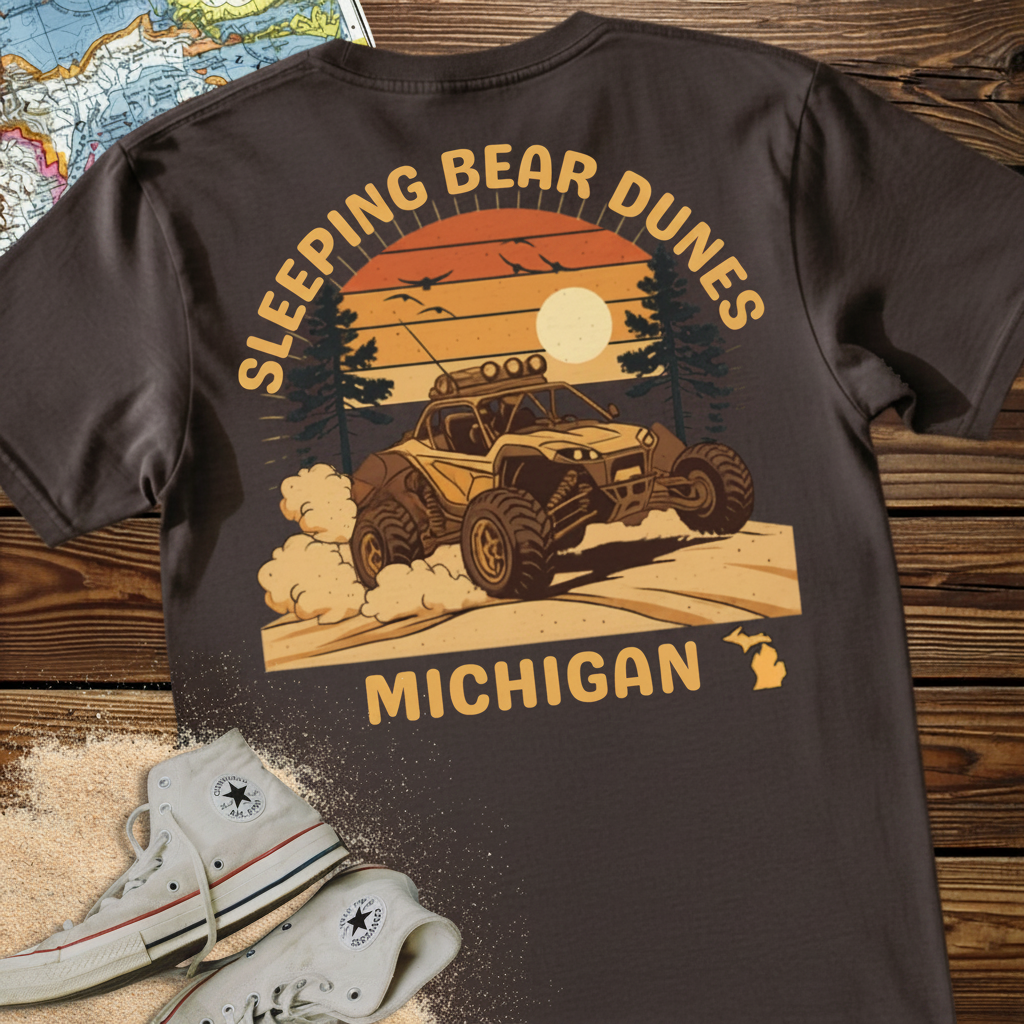 Sleeping Bear Dunes Dune Buggy Shirt • Michigan Sand Dunes Tee • Retro Off‑Road MI Adventure Shirt • Silver Lake Dunes Vacation Comfort Colors