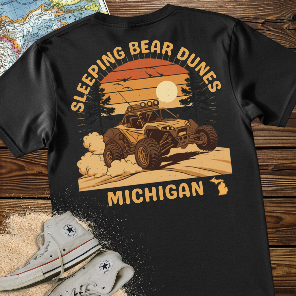 Sleeping Bear Dunes Dune Buggy Shirt • Michigan Sand Dunes Tee • Retro Off‑Road MI Adventure Shirt • Silver Lake Dunes Vacation Comfort Colors