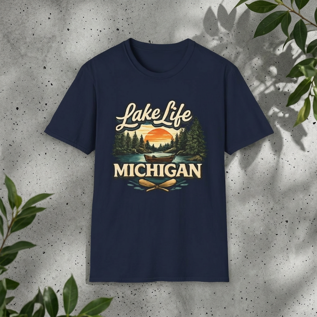 Michigan Lake Life Vintage T-Shirt — Distressed Comfort Tee