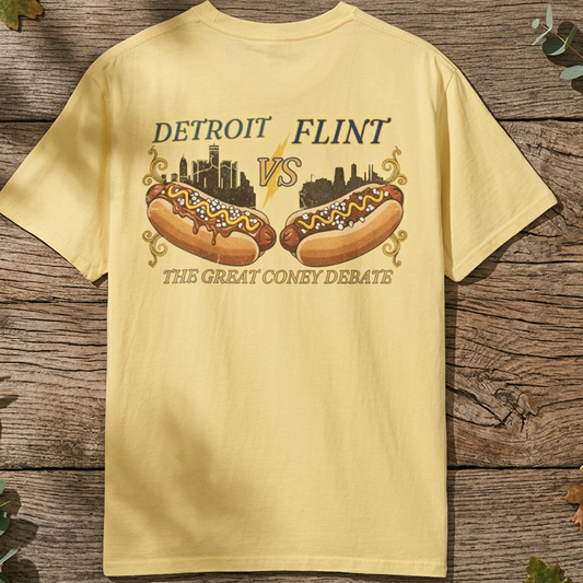 Detroit vs Flint Coney Island Hot Dogs T-Shirt