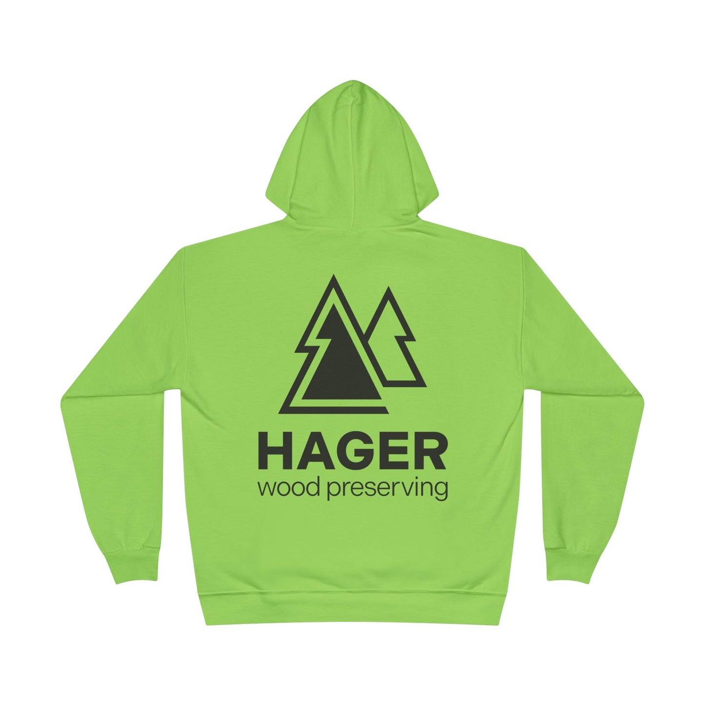 Hager Wood Preserving Logo Hoodie — Orange Workwear Pullover