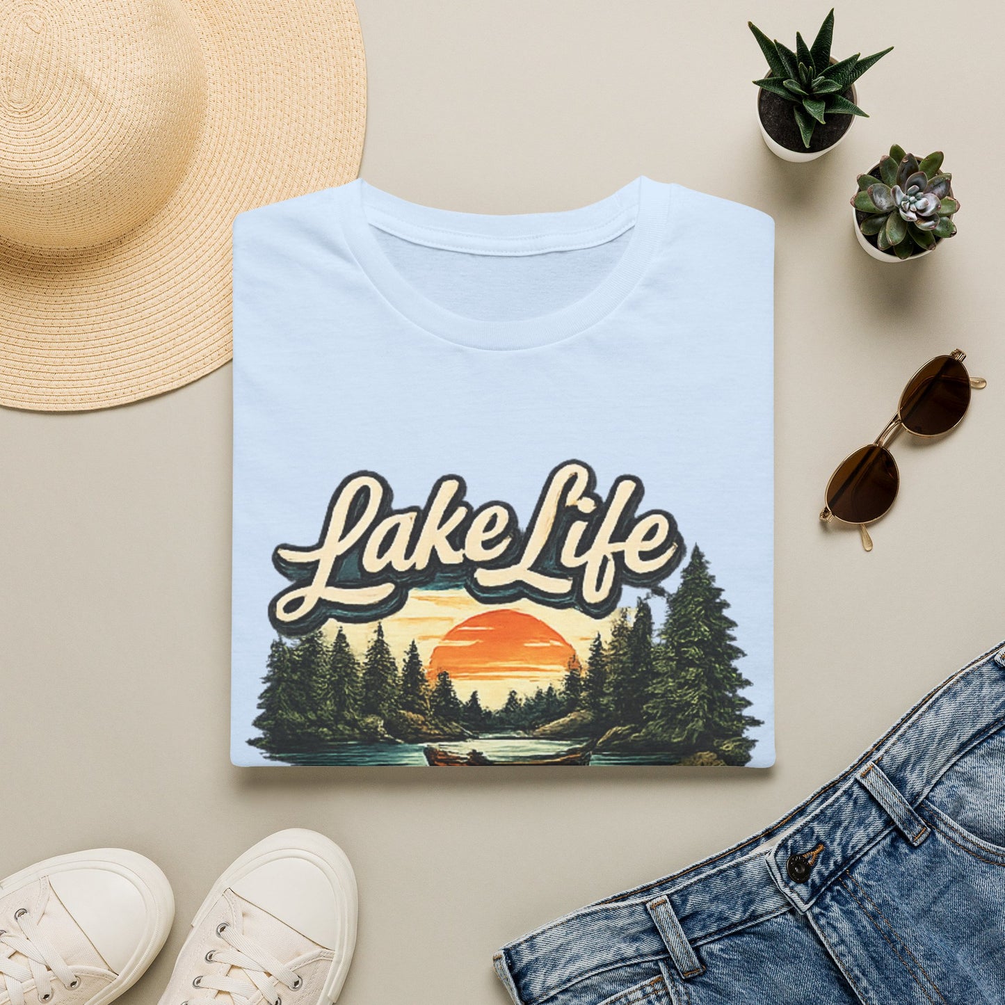 Michigan Lake Life Vintage T-Shirt — Distressed Comfort Tee