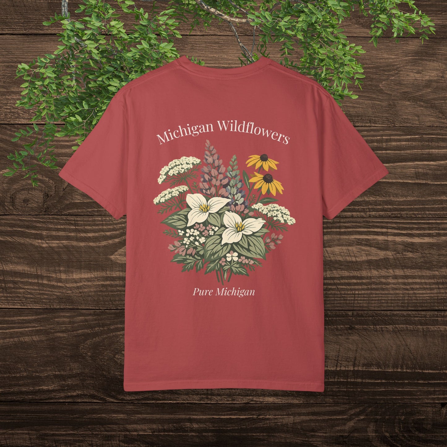 Michigan Wildflower Bouquet T-Shirt — Pure Michigan Floral Tee for Nature Lovers