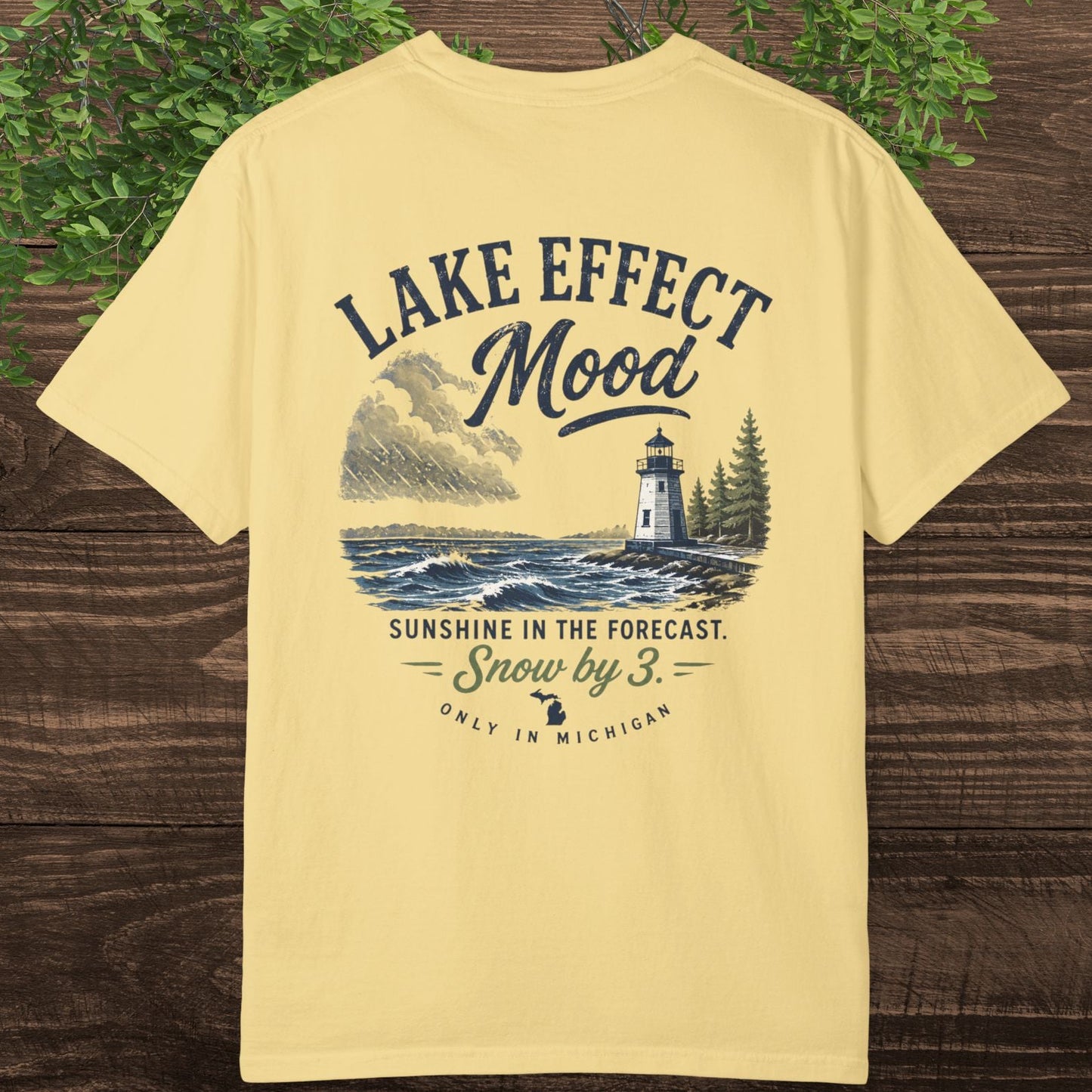 Lake Effect Michigan T-Shirt — Sarcastic Moody Tee for Great Lakes Fans
