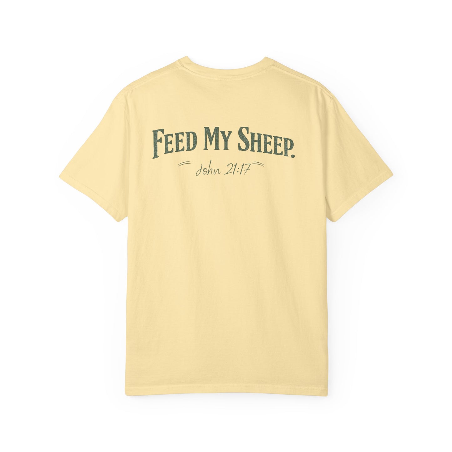 Feed My Sheep Bible Verse Spring T-shirt | Christian Scripture Tee