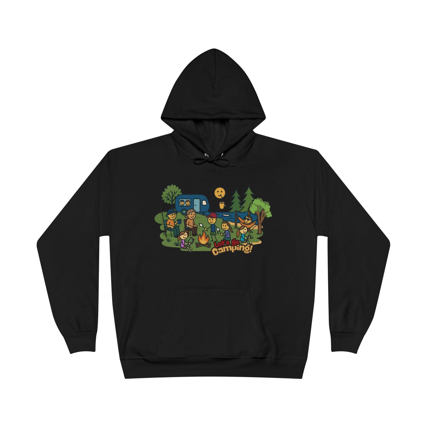 Camping Crew Hoodie — Cute Vintage Camper & Forest Graphic Pullover
