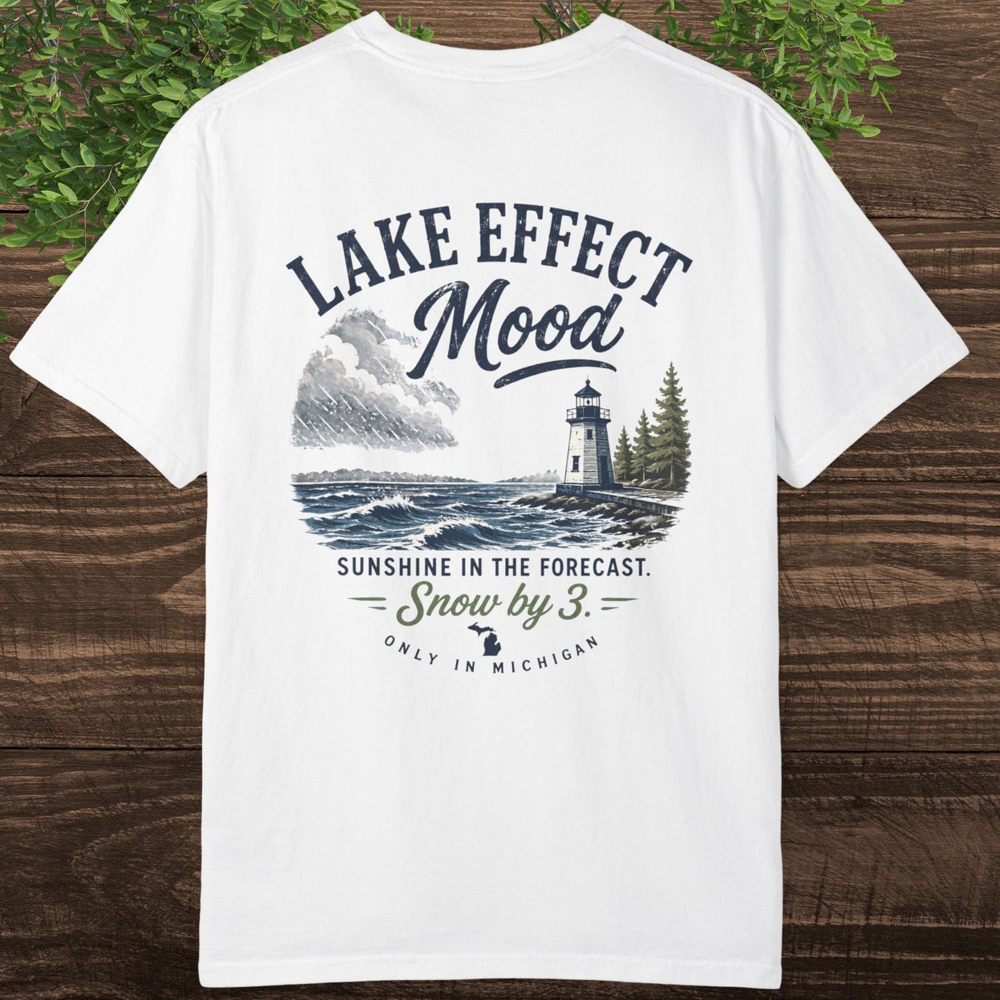 Lake Effect Michigan T-Shirt — Sarcastic Moody Tee for Great Lakes Fans