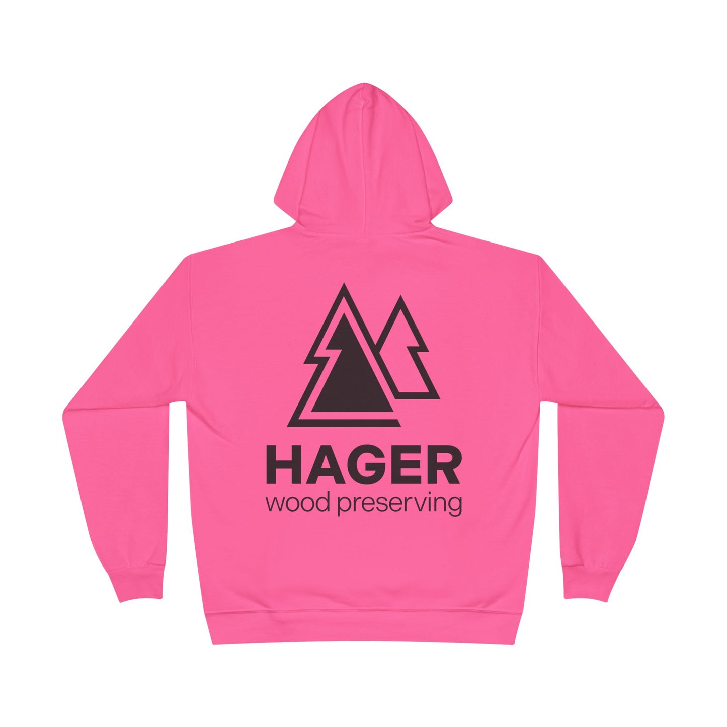 Hager Wood Preserving Logo Hoodie — Orange Workwear Pullover