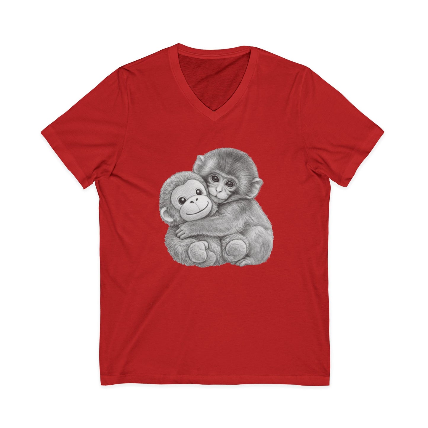 Monkey Punch V Neck Tee Shirt Soft aesthetic