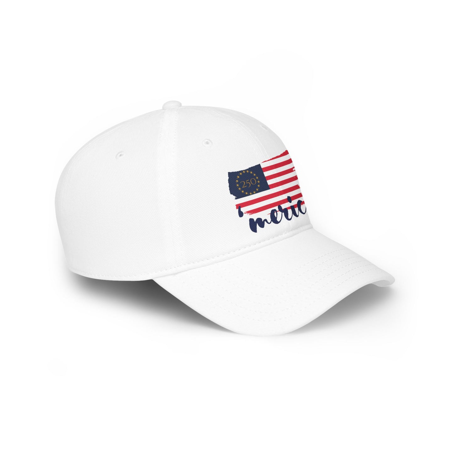 'Merica Rustic Flag Baseball Cap — 250 Year Patriotic Americana Hat
