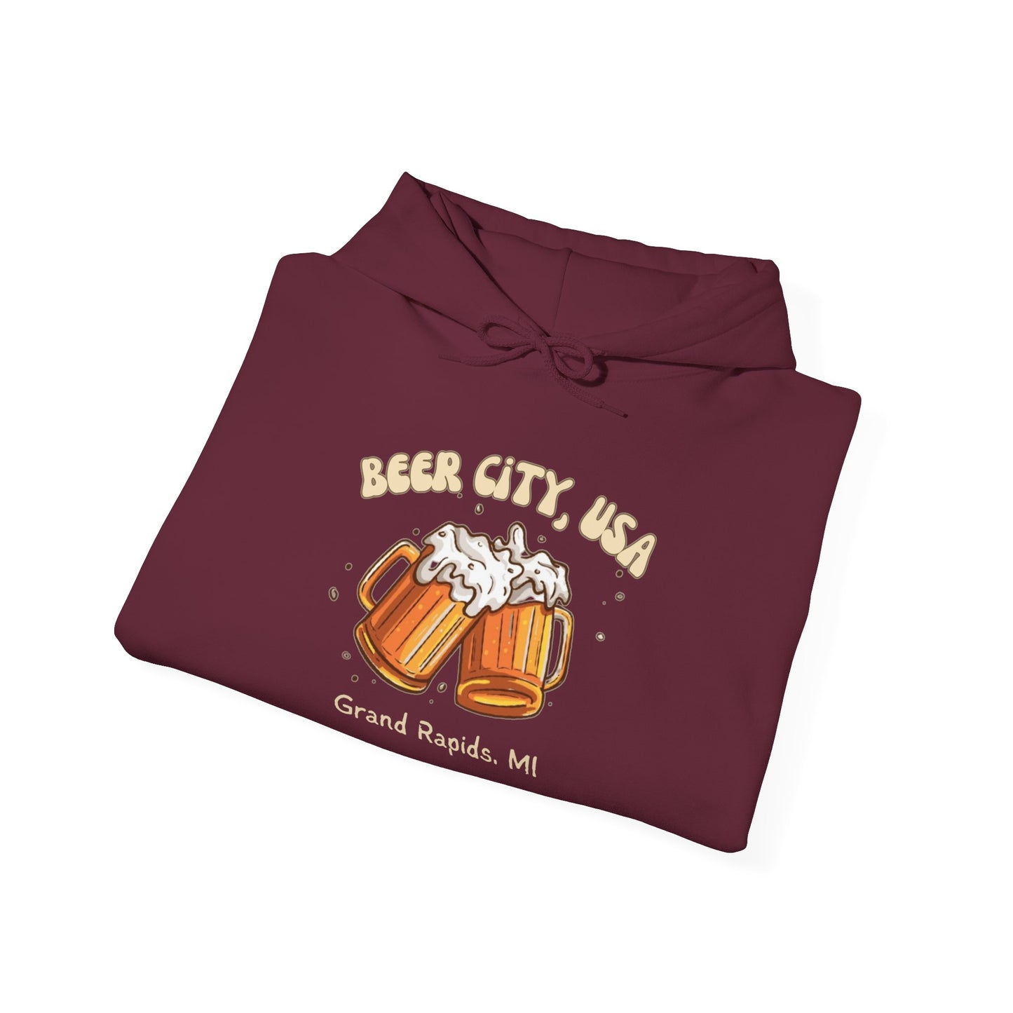 Beer City USA Hoodie Grand Rapids Michigan Sweatshirt Cozy Brewery Tour Shirt Great Lakes Craft Beer Gift Unisex Fit