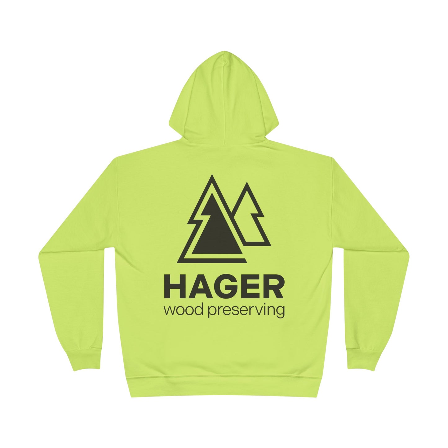 Hager Wood Preserving Logo Hoodie — Orange Workwear Pullover