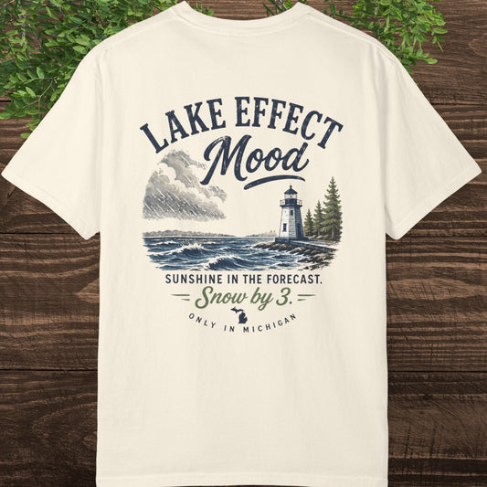 Lake Effect Michigan T-Shirt — Sarcastic Moody Tee for Great Lakes Fans