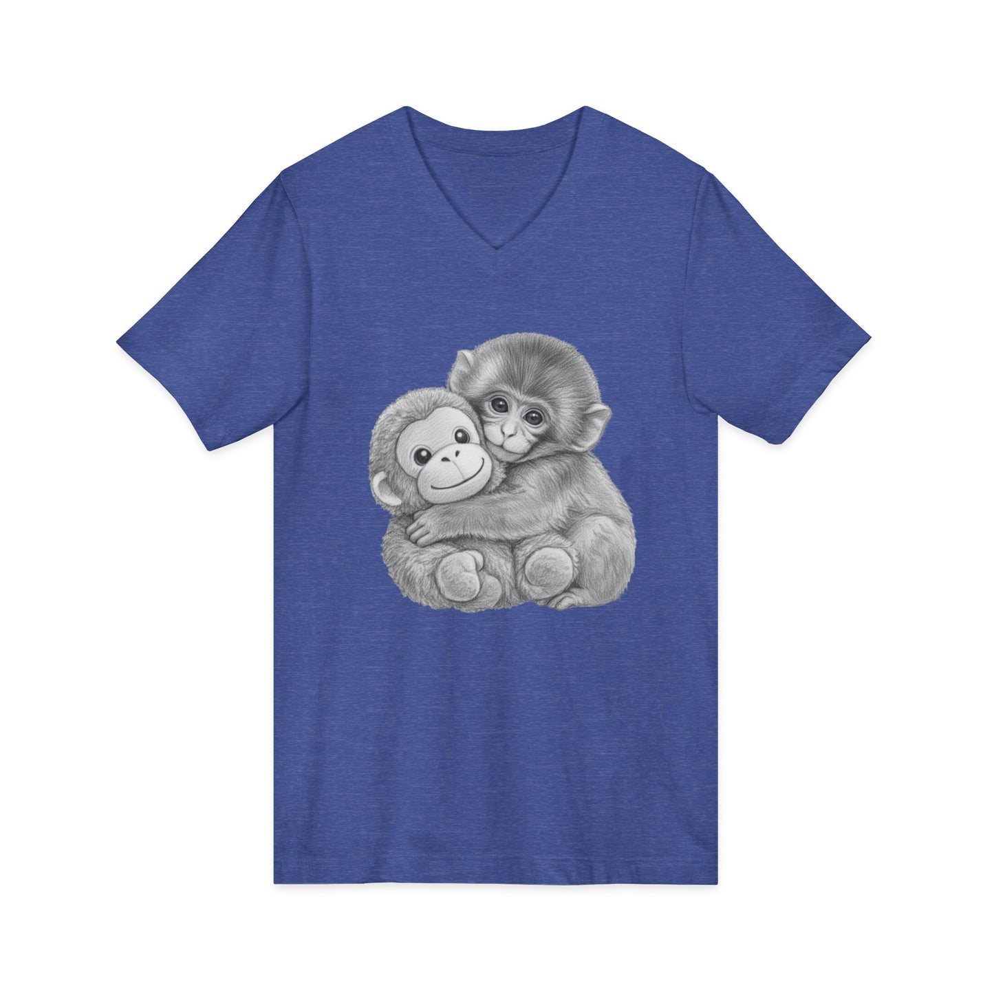 Monkey Punch V Neck Tee Shirt Soft aesthetic
