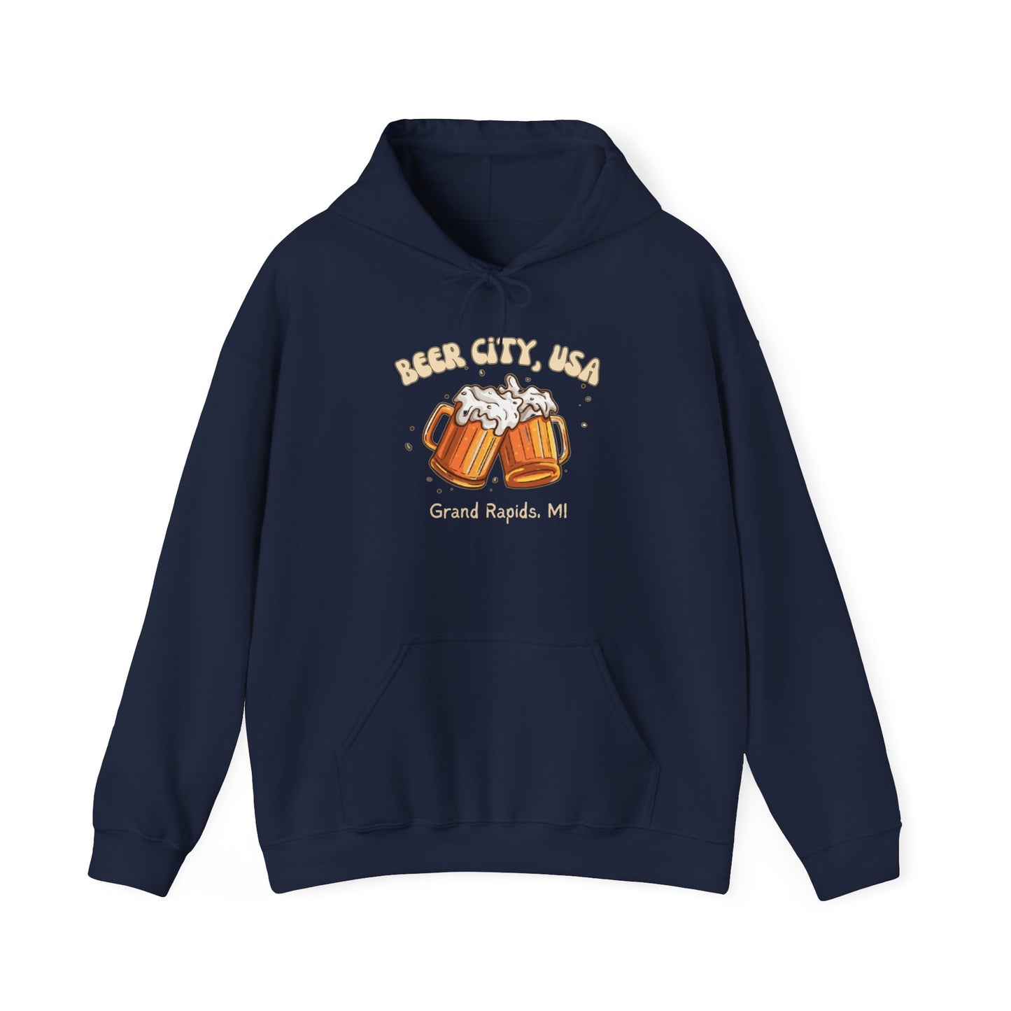 Beer City USA Hoodie Grand Rapids Michigan Sweatshirt Cozy Brewery Tour Shirt Great Lakes Craft Beer Gift Unisex Fit