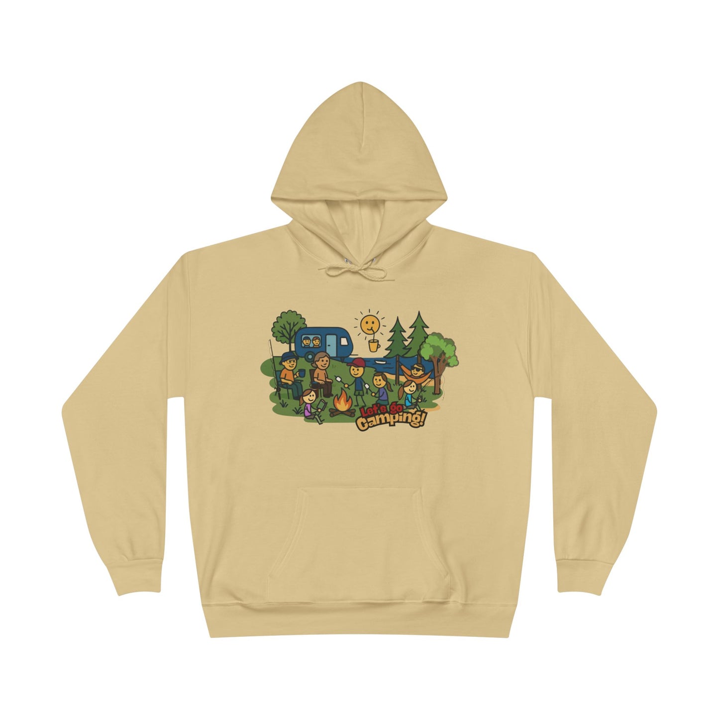 Camping Crew Hoodie — Cute Vintage Camper & Forest Graphic Pullover