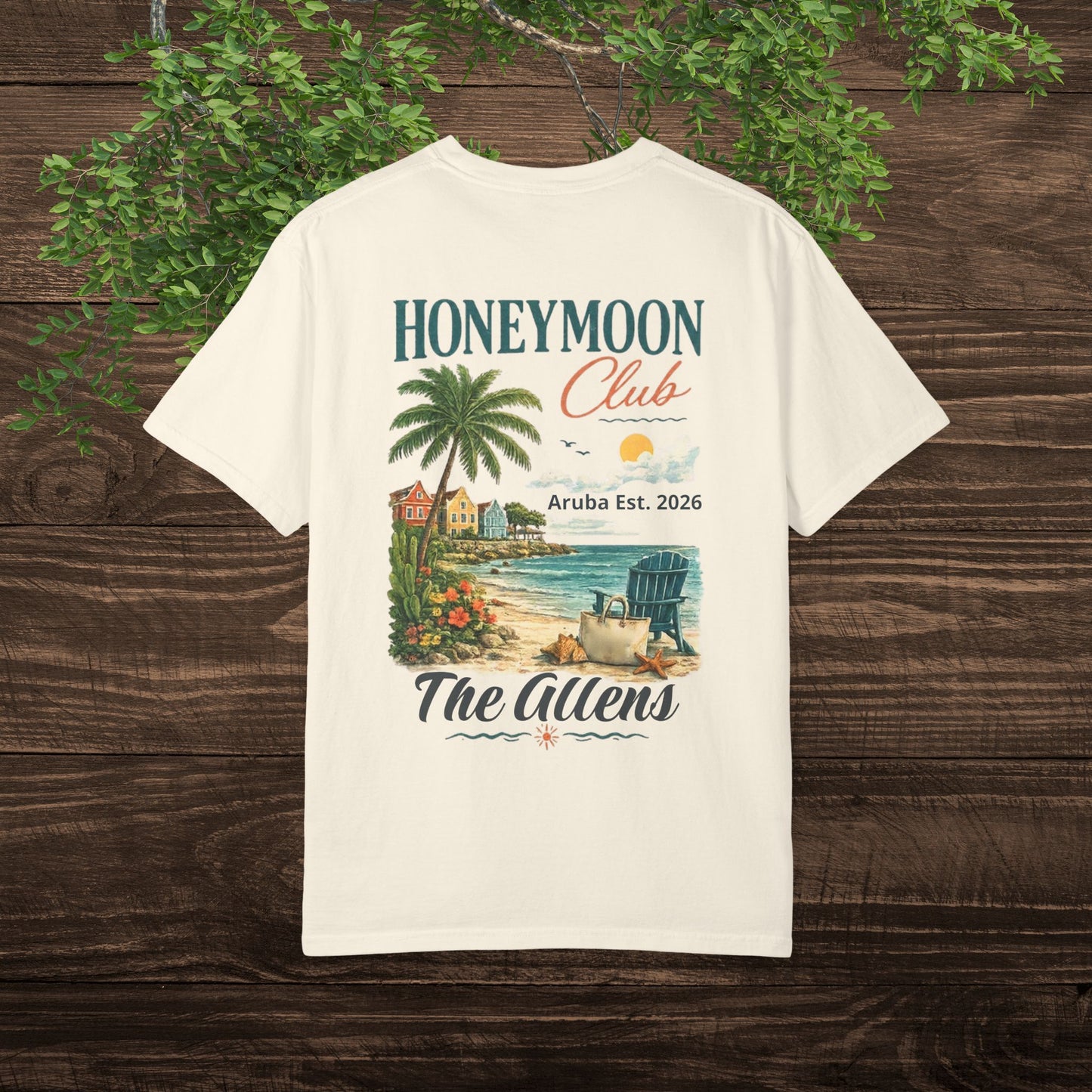 Custom Honeymoon T-Shirt | Couples name and Honeymoon date personalized Tee