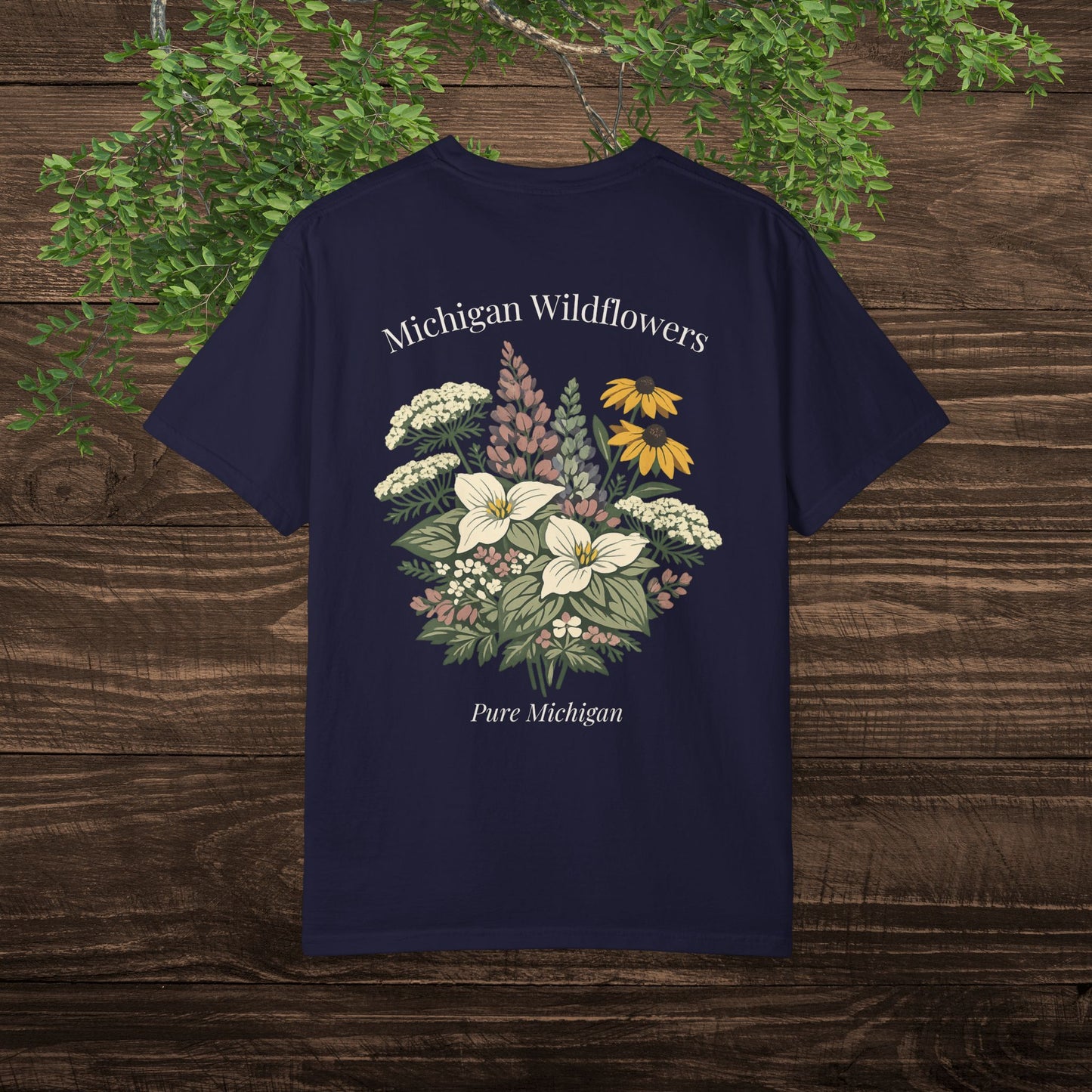Michigan Wildflower Bouquet T-Shirt — Pure Michigan Floral Tee for Nature Lovers
