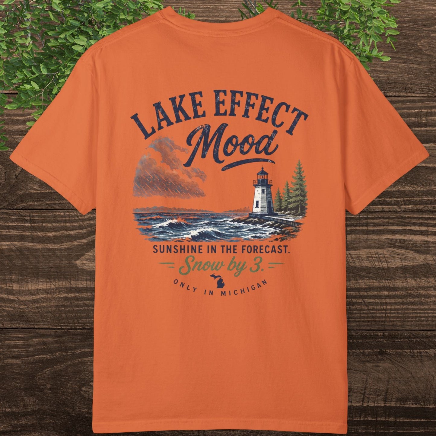 Lake Effect Michigan T-Shirt — Sarcastic Moody Tee for Great Lakes Fans