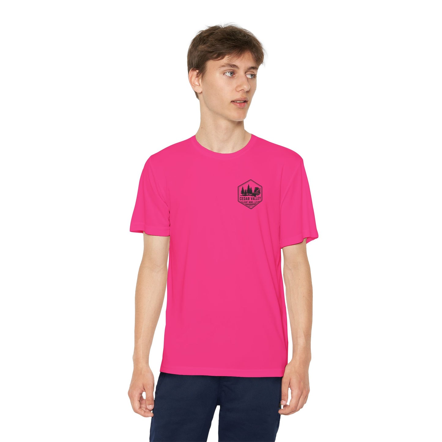 Dirt Worx neon yellow & pink Youth Competitor Tee