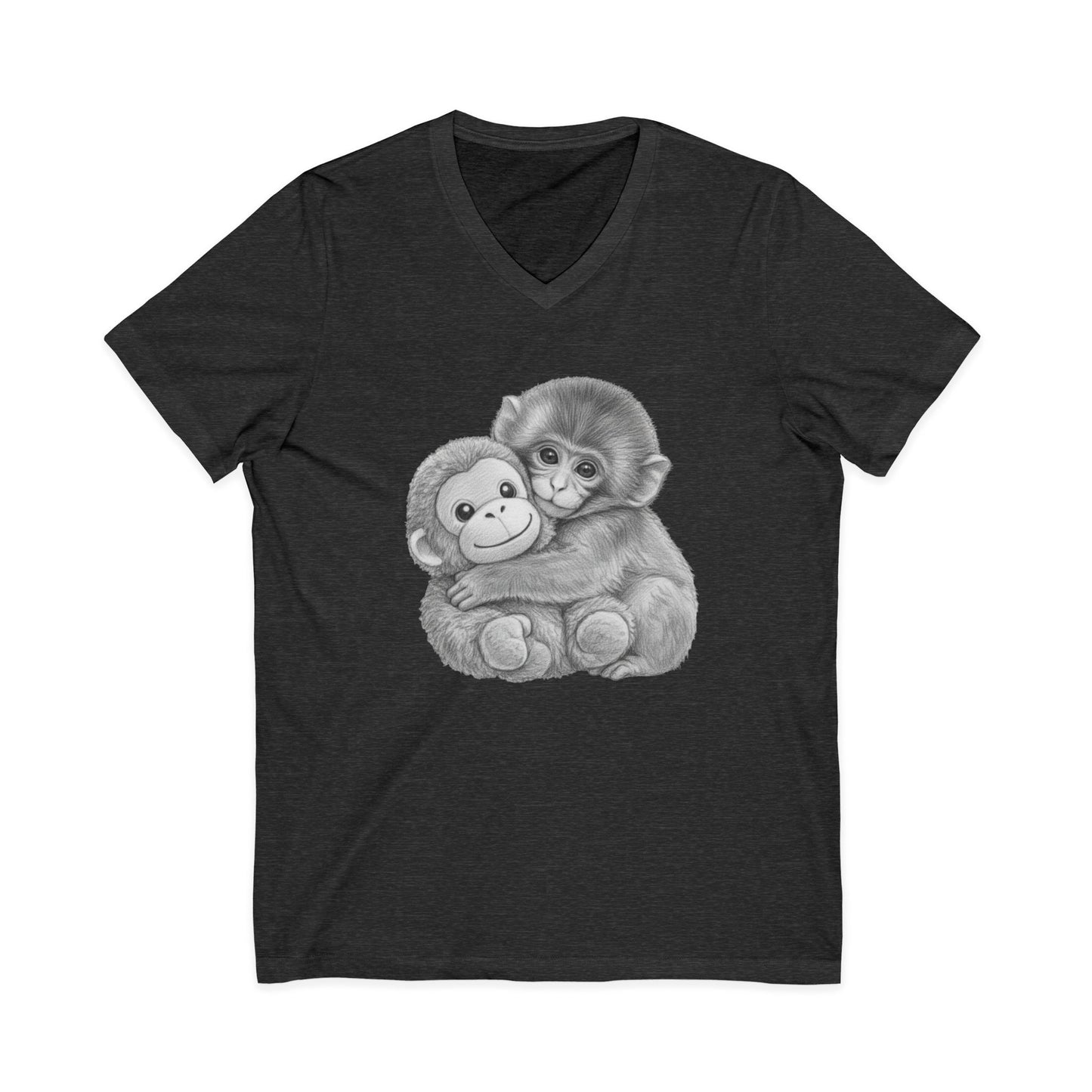 Monkey Punch V Neck Tee Shirt Soft aesthetic