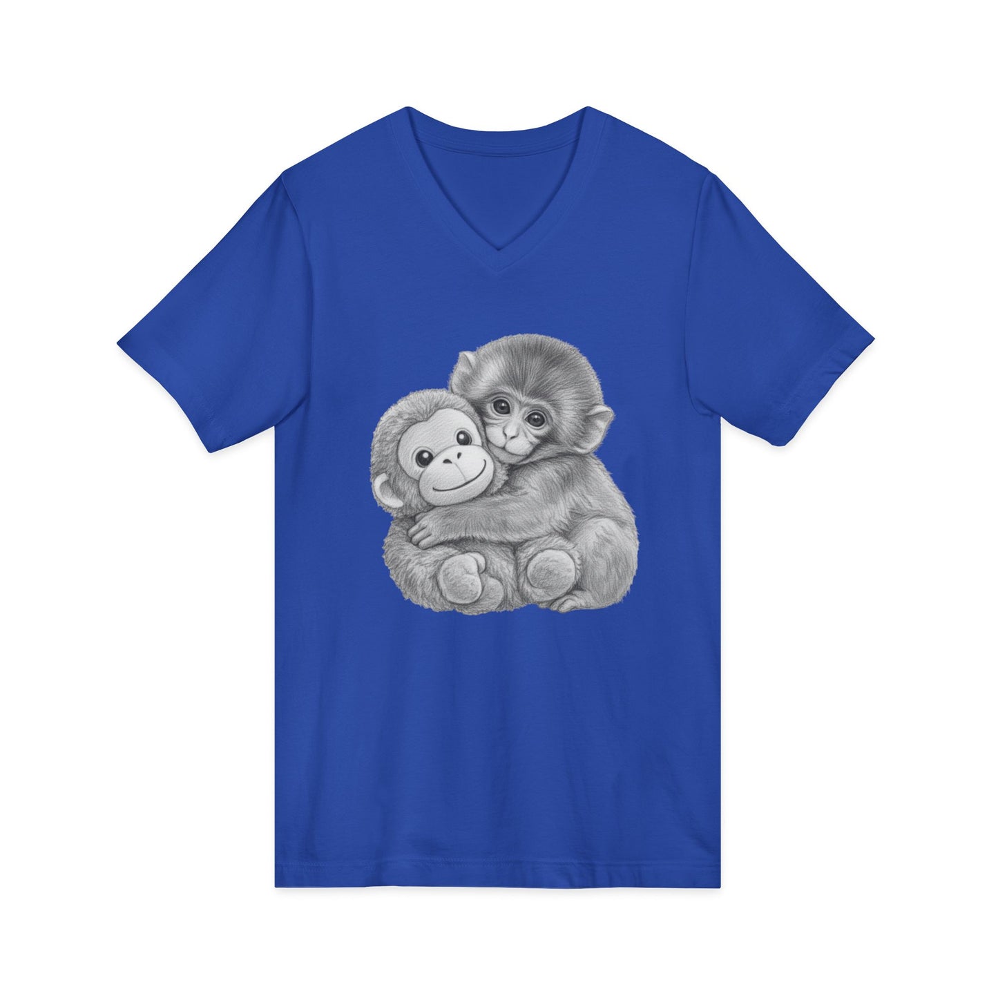 Monkey Punch V Neck Tee Shirt Soft aesthetic