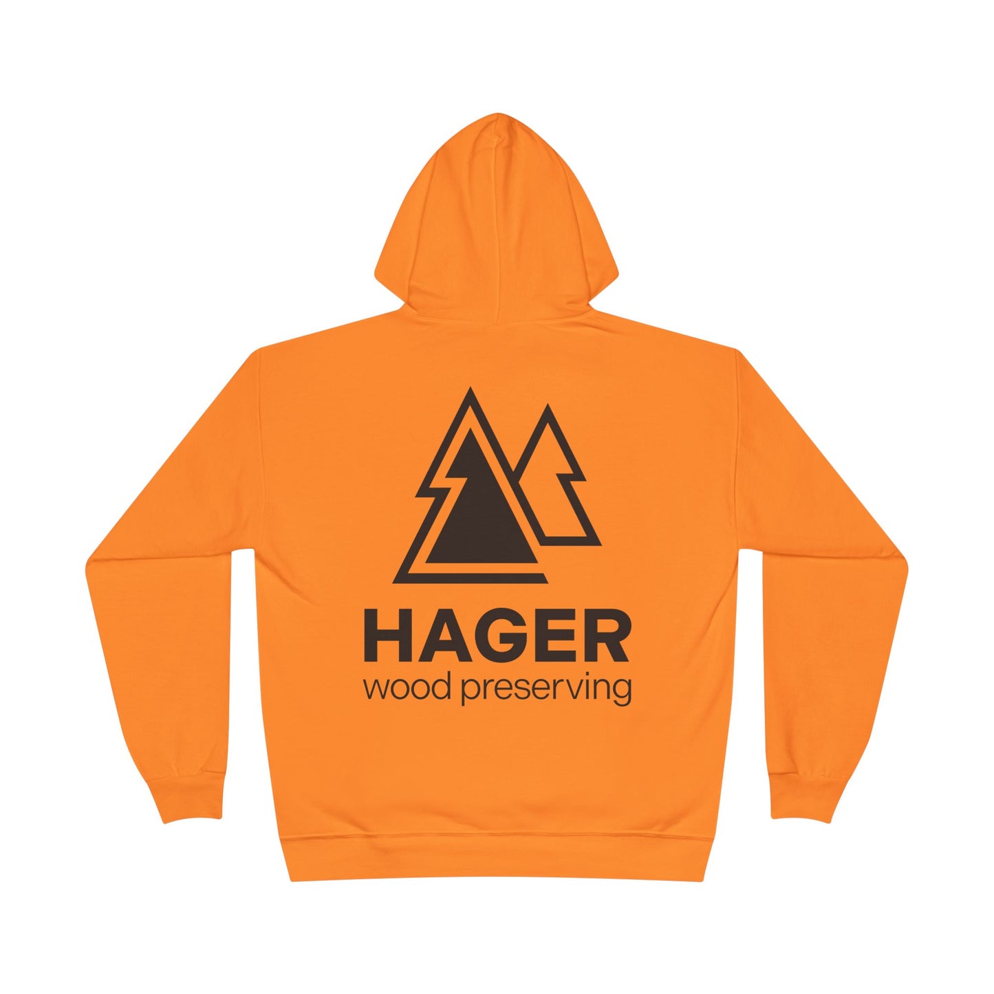 Hager Wood Preserving Logo Hoodie — Orange Workwear Pullover