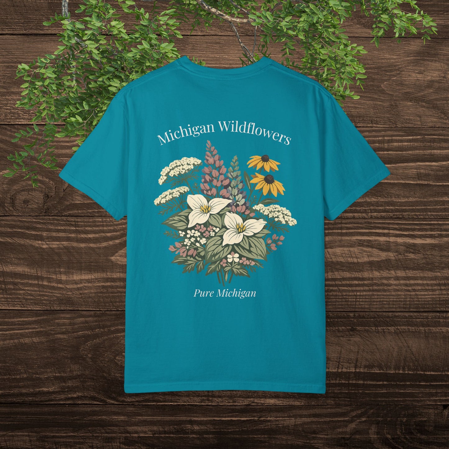 Michigan Wildflower Bouquet T-Shirt — Pure Michigan Floral Tee for Nature Lovers