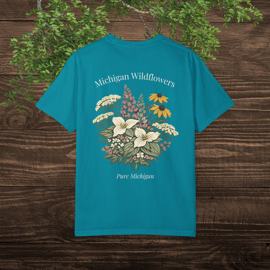 Michigan Wildflower Bouquet T-Shirt — Pure Michigan Floral Tee for Nature Lovers