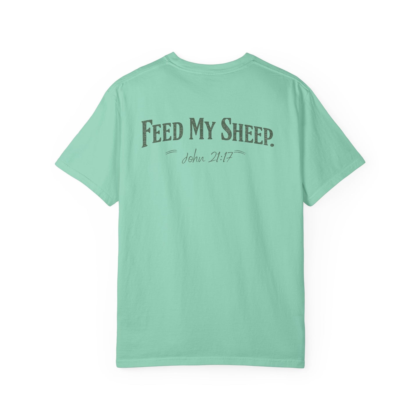 Feed My Sheep Bible Verse Spring T-shirt | Christian Scripture Tee