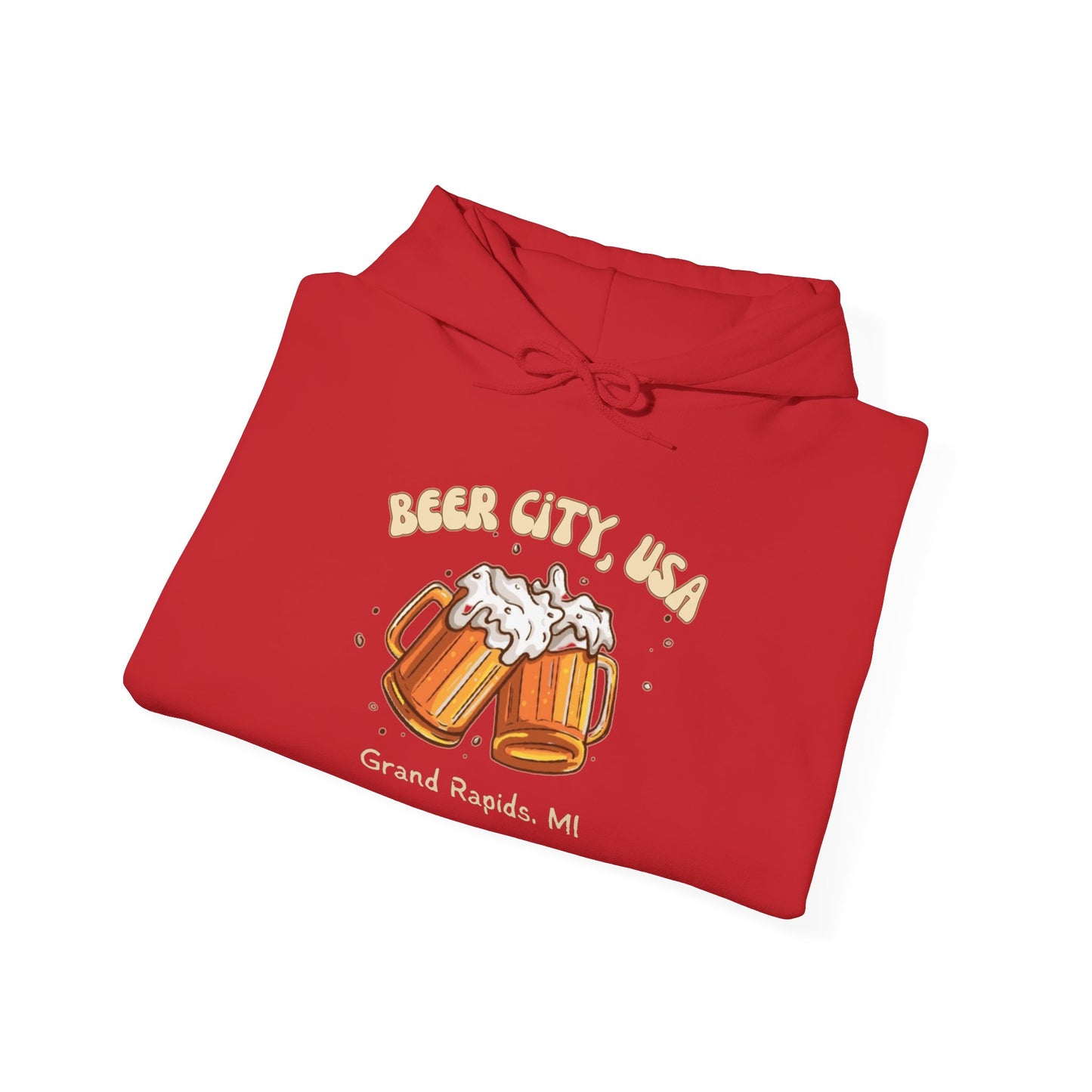 Beer City USA Hoodie Grand Rapids Michigan Sweatshirt Cozy Brewery Tour Shirt Great Lakes Craft Beer Gift Unisex Fit