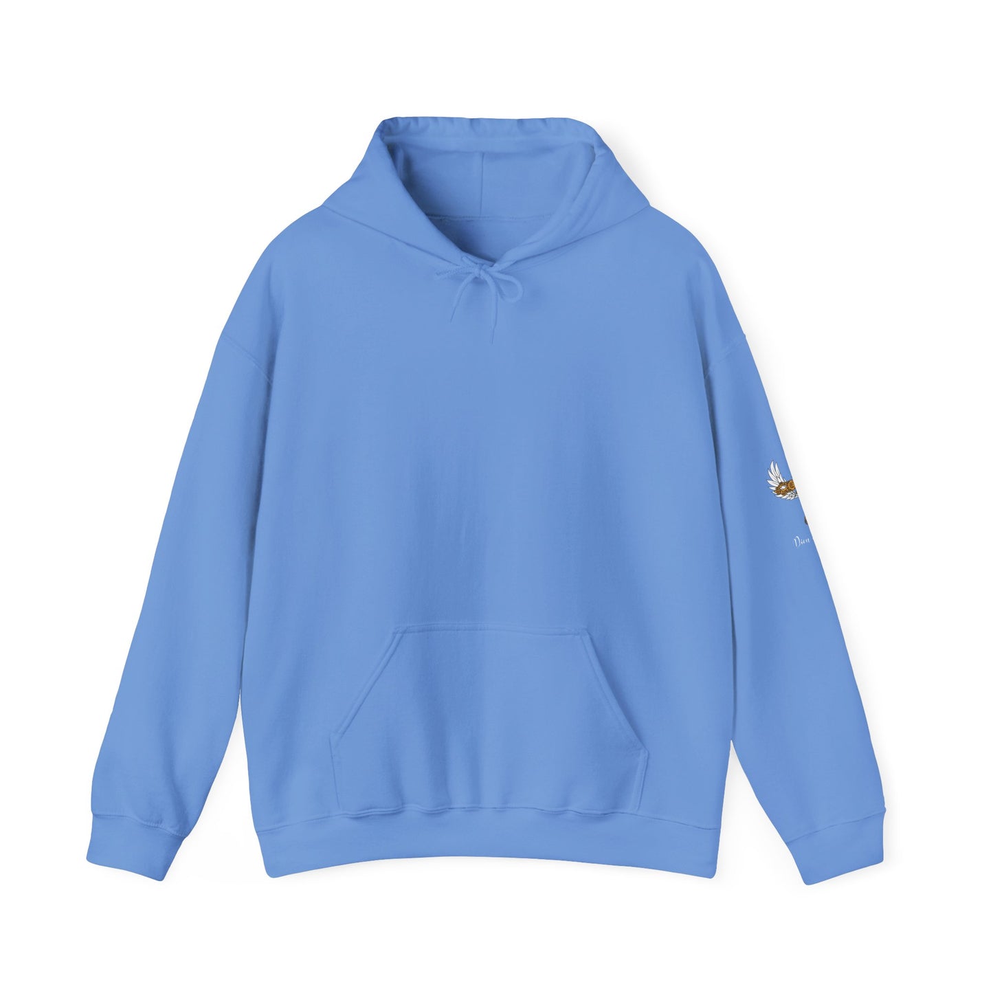 Dieu est Bon God is Good Hoodie with famous Faith Statement.  Gold Cross with white wings