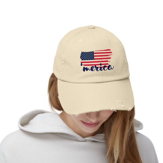 Vintage ‘Merica Distressed Hat – USA Style for Fall, Football & Everyday Wear
