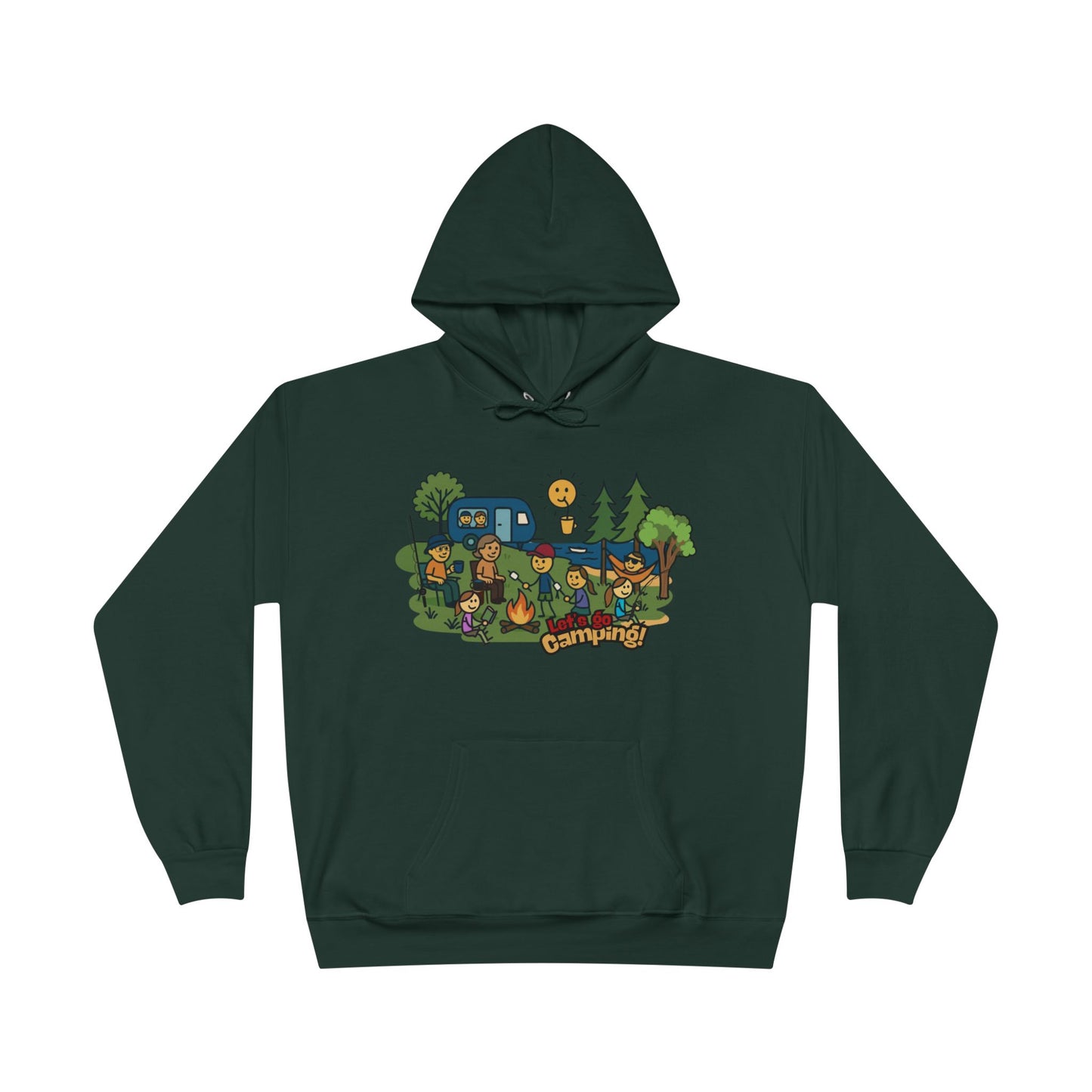 Camping Crew Hoodie — Cute Vintage Camper & Forest Graphic Pullover