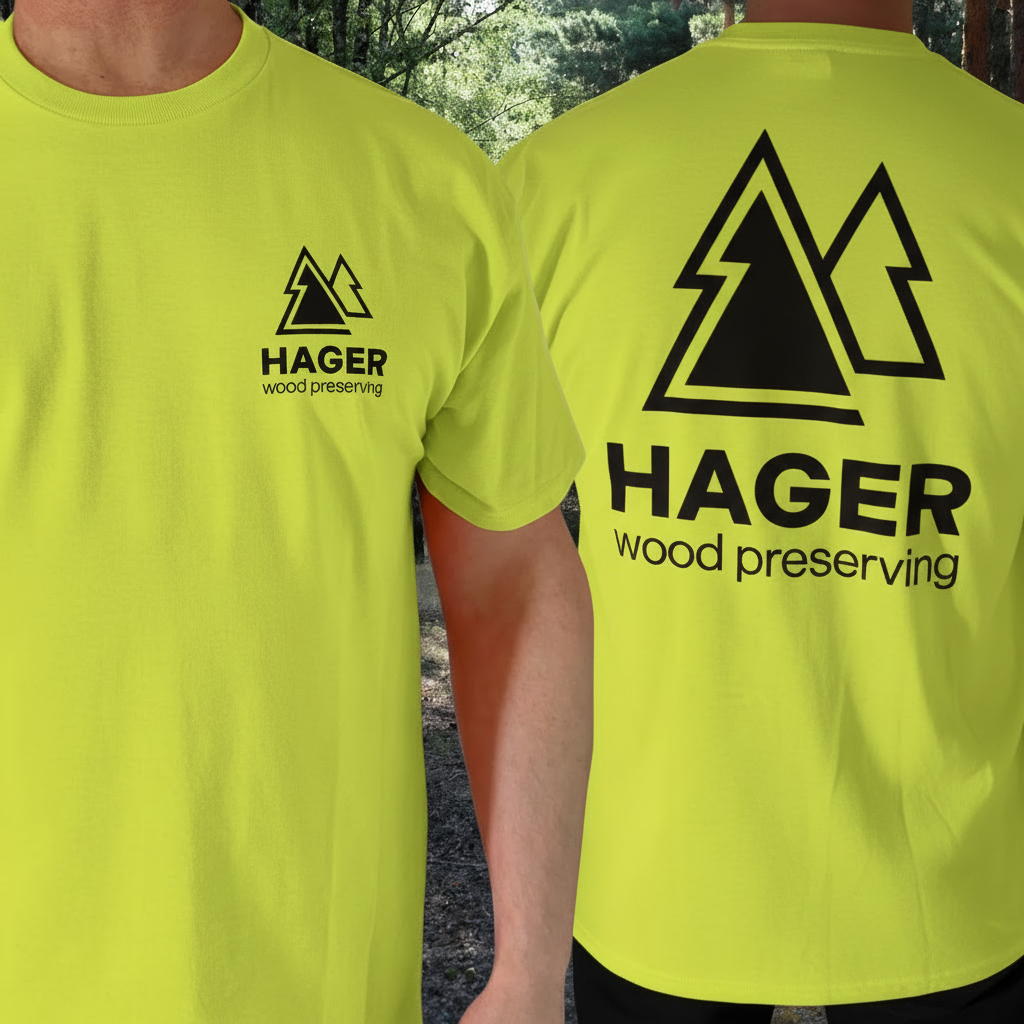 Hi Viz Safety Color CUSTOM logo shirts